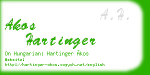 akos hartinger business card